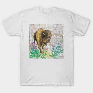 Bison and Western Ironweed T-Shirt